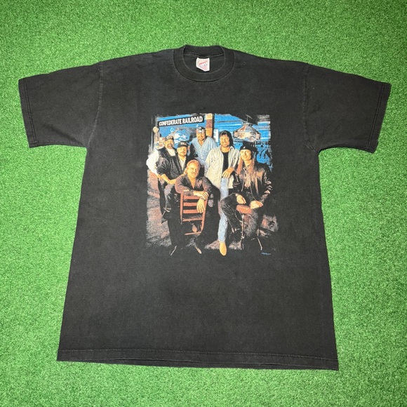 Vintage Confederate Railroad Atlanta Georgia Country Band Lrg Early 90s T Shirt - Picture 1 of 7
